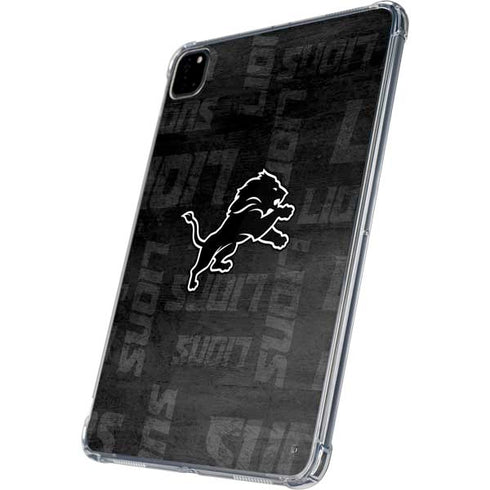 NFL Detroit Lions Black & White iPad Pro 11in (2024) Clear Case