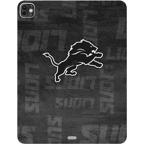 NFL Detroit Lions Black & White iPad Pro 13in M4 (2024) Skin