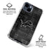 NFL Detroit Lions Black & White iPhone 15 Clear Case