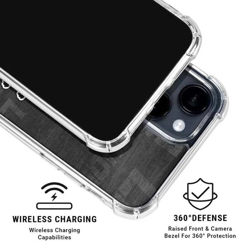 NFL Detroit Lions Black & White iPhone 15 Clear Case