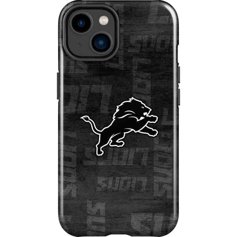 NFL Detroit Lions Black & White iPhone 15 Impact Case