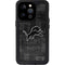 NFL Detroit Lions Black & White iPhone 15 Pro Waterproof Case