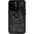 NFL Detroit Lions Black & White iPhone 15 Pro Waterproof Case