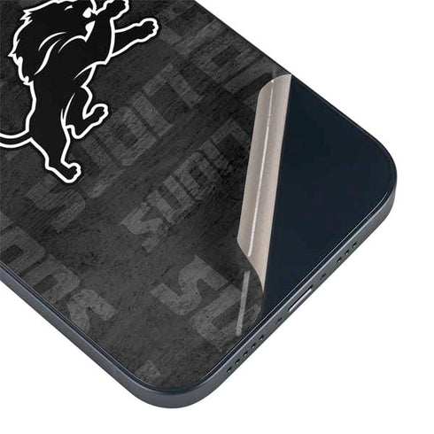 NFL Detroit Lions Black & White iPhone 15 Skin