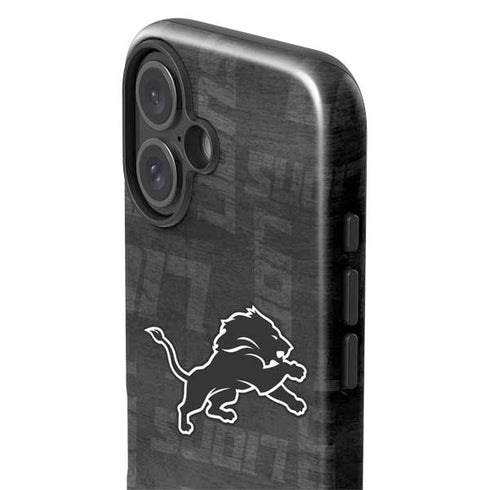 NFL Detroit Lions Black & White iPhone 16 Impact Case