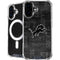 NFL Detroit Lions Black & White iPhone 16 MagSafe Case