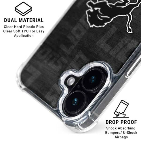 NFL Detroit Lions Black & White iPhone 16 MagSafe Case