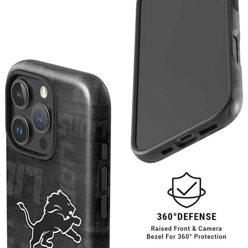 NFL Detroit Lions Black & White iPhone 16 Pro Magsafe Impact Case