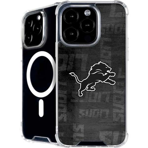 NFL Detroit Lions Black & White iPhone 16 Pro Max MagSafe Case