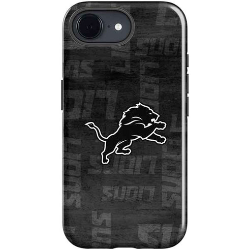 NFL Detroit Lions Black & White iPhone 16e Impact Case