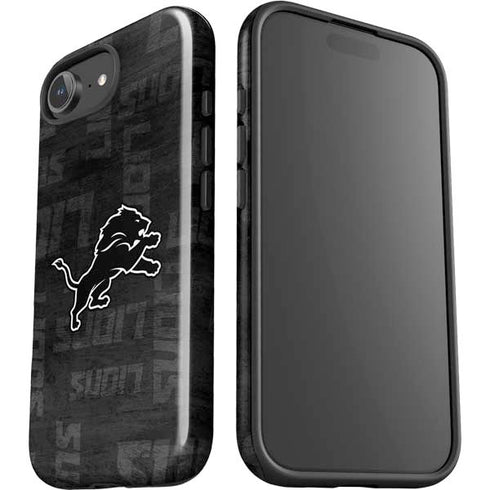 NFL Detroit Lions Black & White iPhone 16e Impact Case