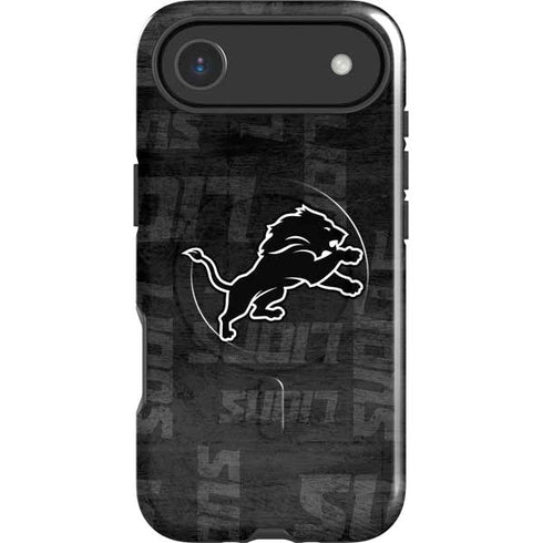 NFL Detroit Lions Black & White iPhone 17 Air Magsafe Impact Case