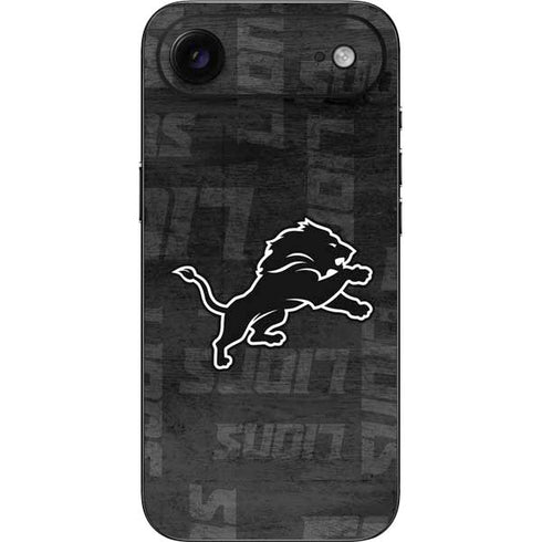NFL Detroit Lions Black & White iPhone 17 Air Skin