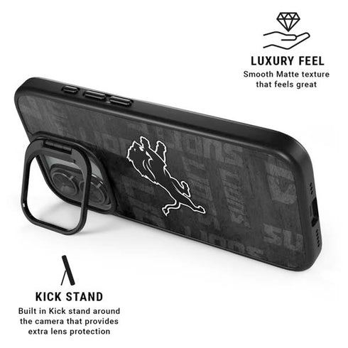 NFL Detroit Lions Black & White iPhone 17 Kickstand Case