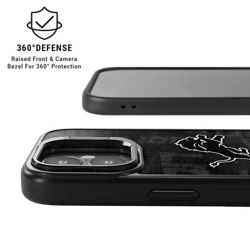 NFL Detroit Lions Black & White iPhone 17 Kickstand Case