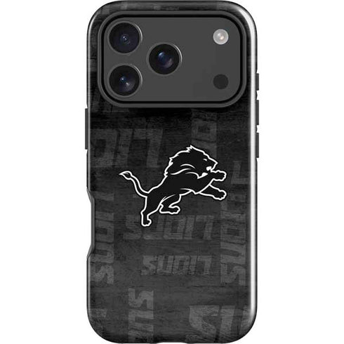 NFL Detroit Lions Black & White iPhone 17 Pro Impact Case