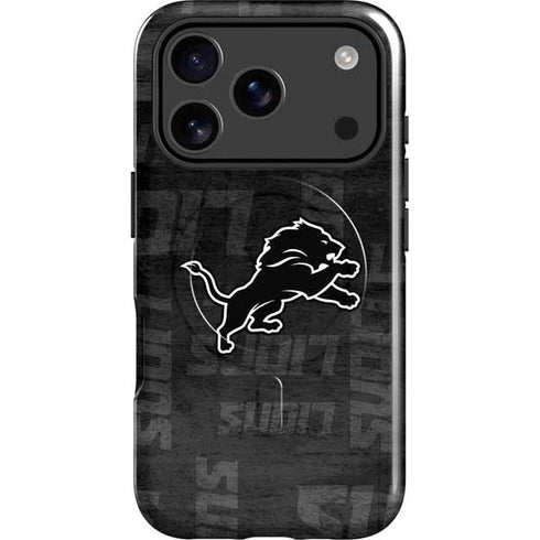 NFL Detroit Lions Black & White iPhone 17 Pro Magsafe Impact Case