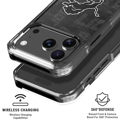 NFL Detroit Lions Black & White iPhone 17 Pro Max Clear Case
