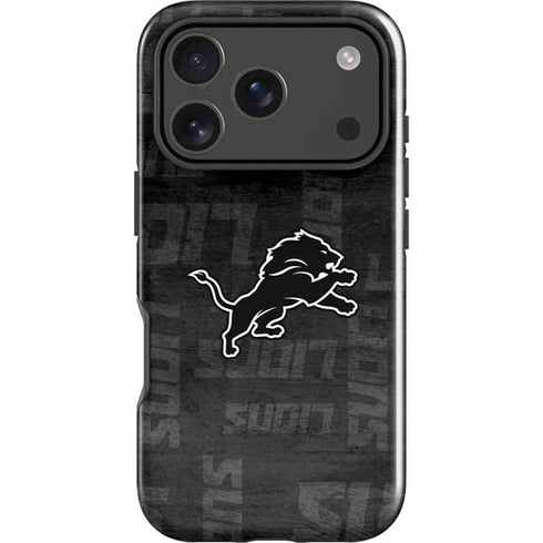 NFL Detroit Lions Black & White iPhone 17 Pro Max Impact Case