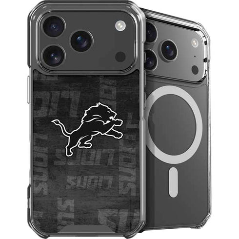 NFL Detroit Lions Black & White iPhone 17 Pro Max MagSafe Case