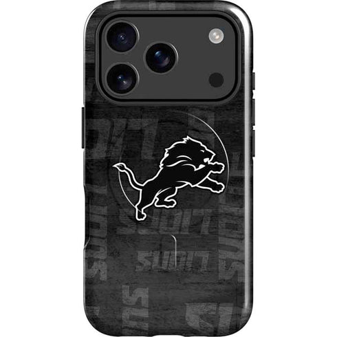 NFL Detroit Lions Black & White iPhone 17 Pro Max Magsafe Impact Case