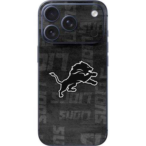 NFL Detroit Lions Black & White iPhone 17 Pro Max Skin
