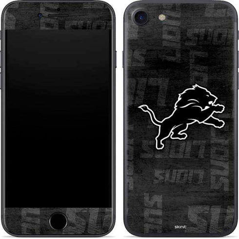 NFL Detroit Lions Black & White iPhone 8 Skin