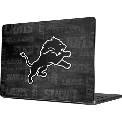 NFL Detroit Lions Black & White Apple MacBook Pro 14-inch Skin