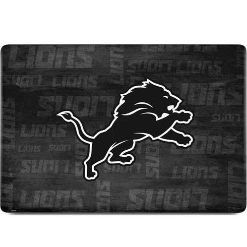 NFL Detroit Lions Black & White MacBook Skins