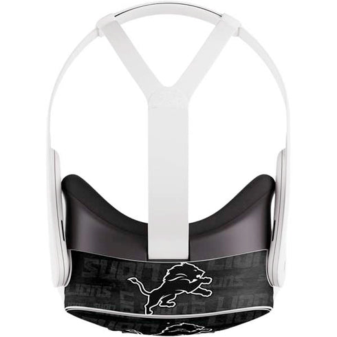 NFL Detroit Lions Black & White Meta Quest 3S Skin