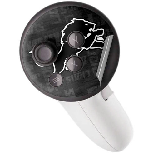 NFL Detroit Lions Black & White Meta Quest 3S Skin