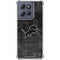 NFL Detroit Lions Black & White Moto G 5G (2025) Clear Case