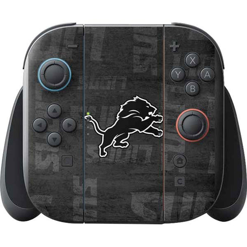 NFL Detroit Lions Black & White Nintendo Switch 2 (2025) with Joy-Con Skin