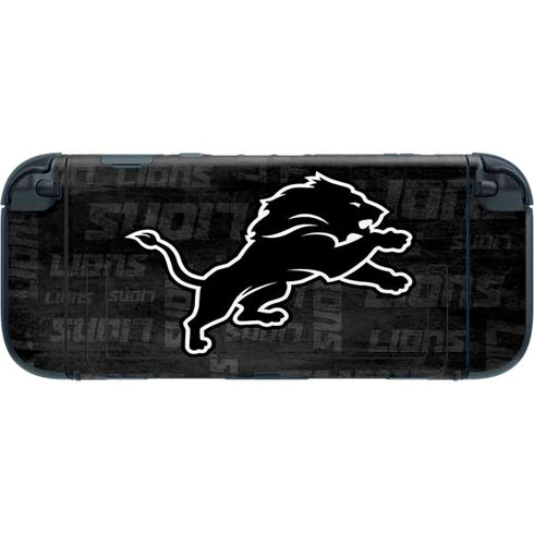NFL Detroit Lions Black & White Nintendo Switch 2 (2025) with Joy-Con Skin