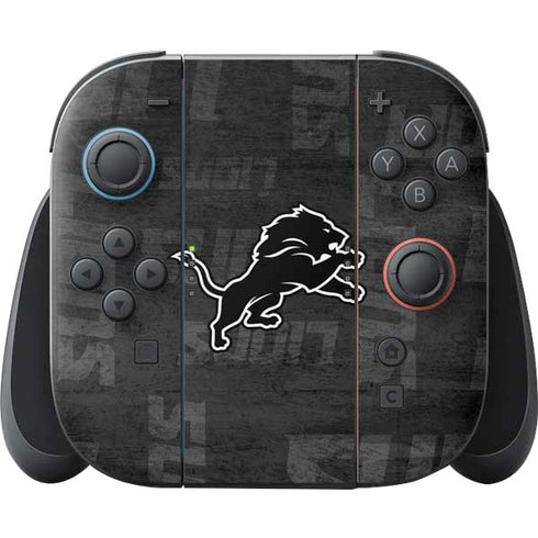 NFL Detroit Lions Black & White Nintendo Skins