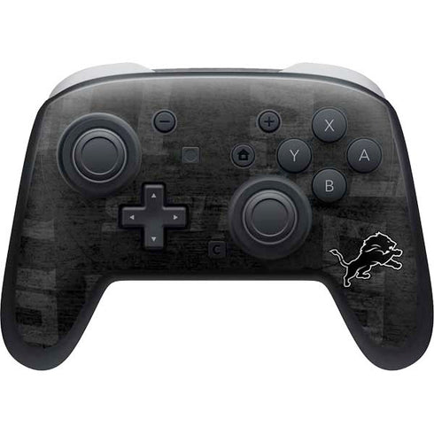 NFL Detroit Lions Black & White Nintendo Switch 2 (2025) Pro Controller Skin