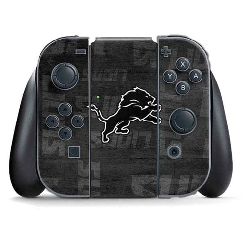 NFL Detroit Lions Black & White Nintendo Skins