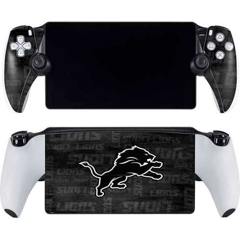 NFL Detroit Lions Black & White PlayStation Portal Remote Player Skin