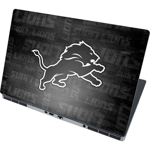 NFL Detroit Lions Black & White Dell Precision Skin