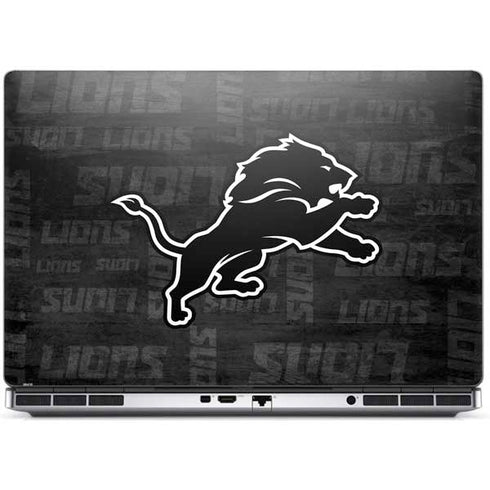 NFL Detroit Lions Black & White Dell Precision Skin