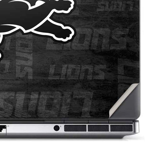 NFL Detroit Lions Black & White Dell Precision Skin