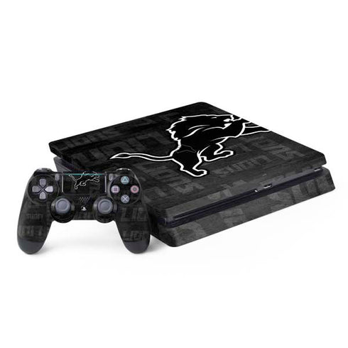 NFL Detroit Lions Black & White PlayStation PS4 Skins