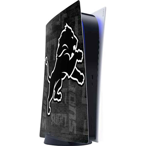 NFL Detroit Lions Black & White PlayStation PS5 Skins
