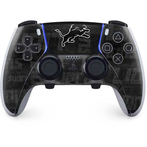 NFL Detroit Lions Black & White PlayStation PS5 Skins