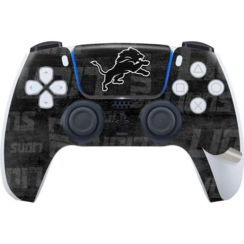 NFL Detroit Lions Black & White PS5 Pro Bundle Skin