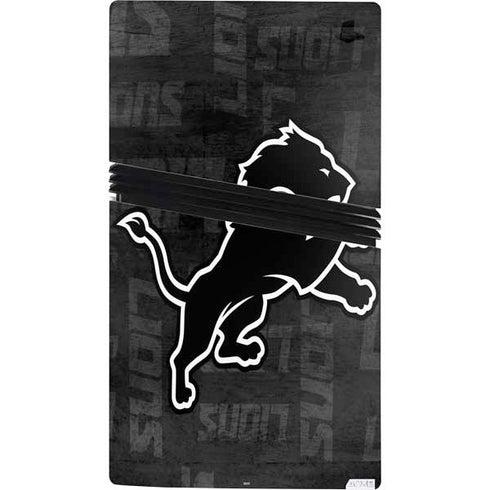 NFL Detroit Lions Black & White PS5 Pro Console Skin