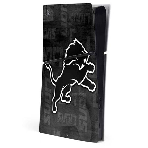 NFL Detroit Lions Black & White PlayStation PS5 Skins