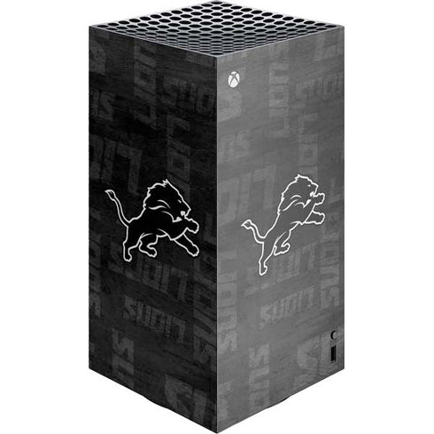NFL Detroit Lions Black & White Xbox Series X Skins