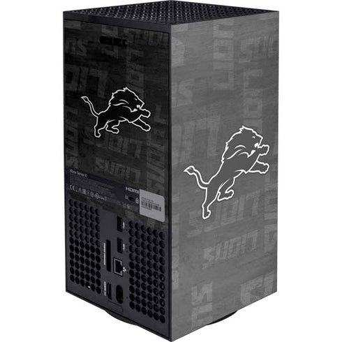 NFL Detroit Lions Black & White XBox Series X Digital Edition Console Skin