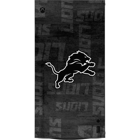 NFL Detroit Lions Black & White XBox Series X Digital Edition Console Skin